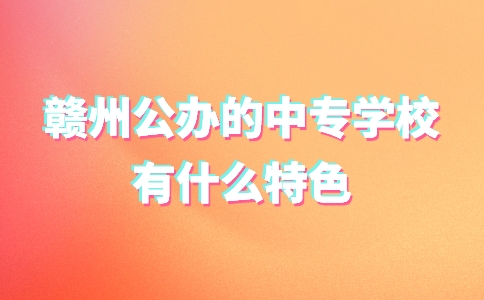 赣州公办的中专学校有什么特色？